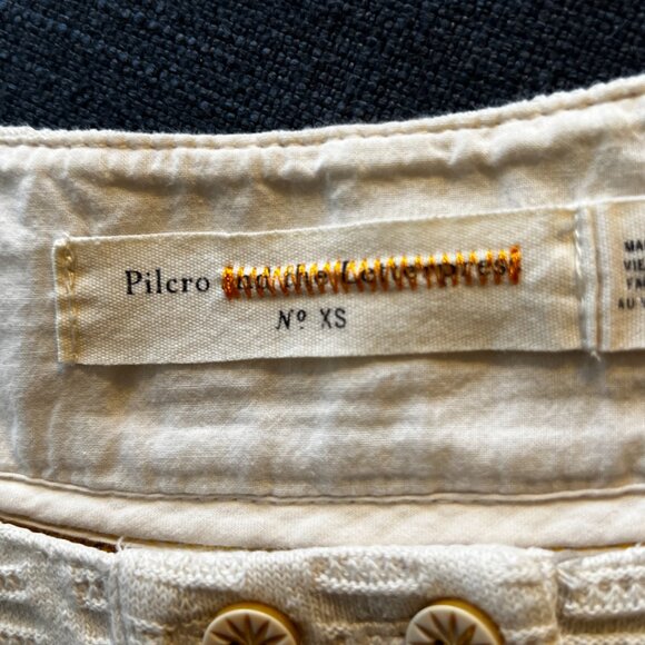 Anthropologie Pilcro Mustard yellow 3/4in sleeve sweater top - Picture 6 of 7